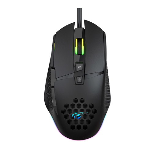 Havit MS1022 wired RGB Backlit, 3200DPI, Honeycomb design, 7 Buttons gaming mouse_Black