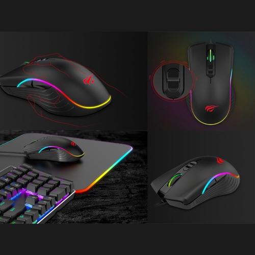 HAVIT MS1006 RGB Backlit Wired 3200DPI Gaming Mouse_Black