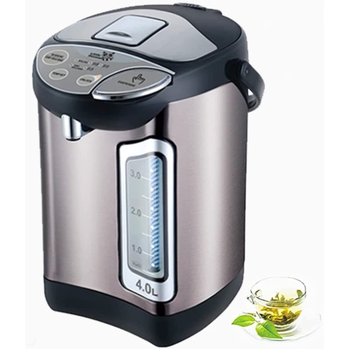 Panda Electric Hot Water Boiler and Warmer, Hot Water Dispenser, 304  Stainless Steel Interior (Stainless Steel/Brown, 4.0 Liter)