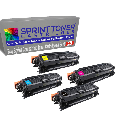 Compatible HP 655A 4 Colour Pack Toner Cartridge Set, CF450A, CF451A, CF452A, CF453A B/C/Y/M