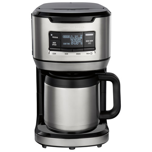 Hamilton Beach Programmable Drip Coffee Maker - 12-Cup - Black/Stainless Steel