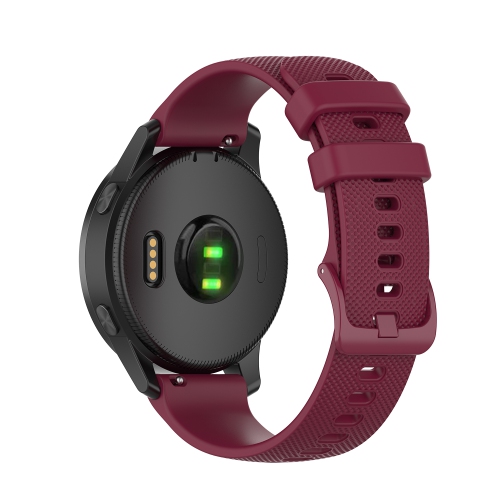 StrapsCo Bracelet de Montre 22mm en Caoutchouc de Silicone pour Garmin Vivoactive 4 - Vin Rouge