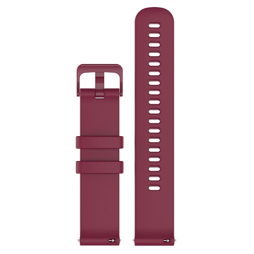 StrapsCo Bracelet de Montre 22mm en Caoutchouc de Silicone pour Garmin Vivoactive 4 - Vin Rouge