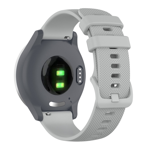 StrapsCo Silicone Rubber Watch Band Strap for Garmin Vivomove 3S & Vivoactive 4S - Grey