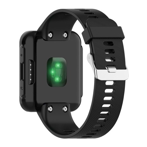 StrapsCo Silicone Rubber Watch Band Strap for Garmin Forerunner 30 & 35 - Black