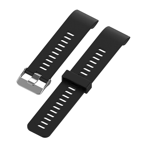 StrapsCo Silicone Rubber Watch Band Strap for Garmin Forerunner 30 & 35 - Black