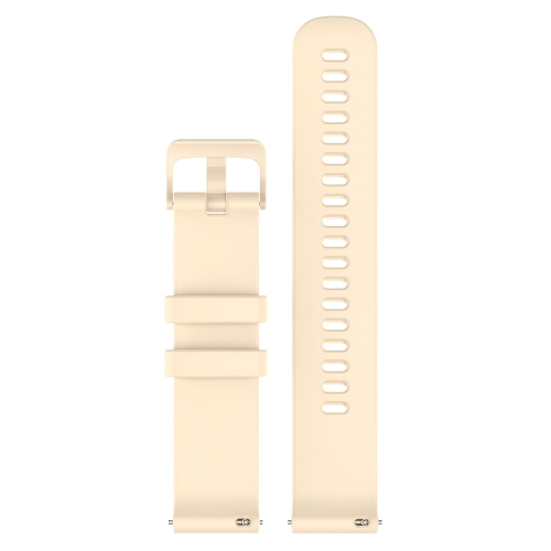 StrapsCo Silicone Rubber Watch Band Strap for Garmin Vivomove 3S & Vivoactive 4S - Beige