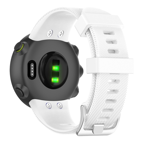 StrapsCo Silicone Rubber Watch Band Strap for Garmin Forerunner 45 & Swim 2 - White