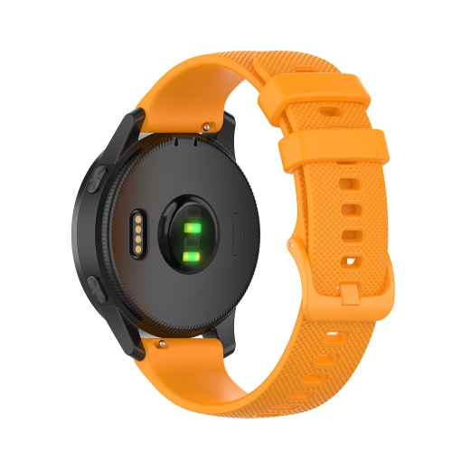 StrapsCo 22mm Quick Release Silicone Rubber Watch Band Strap for Garmin Vivoactive 4 - Orange