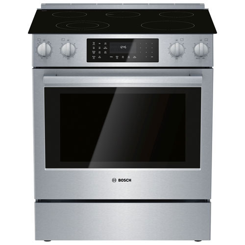 Cuisinière électrique 5 éléments à convection véritable Bosch - Inox - BO - Parfait état