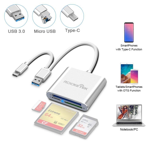 Lecteur/graveur de carte SD /et micro SD SuperSpeed USB 3,0
