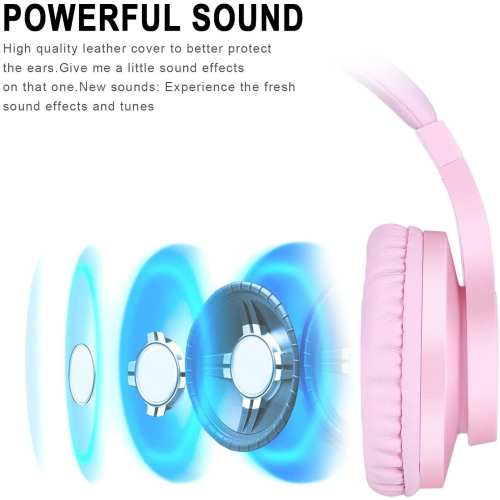 BlueFire PS4 Gaming Headset, Bass Stereo Over-ear Headphone, Kids pink