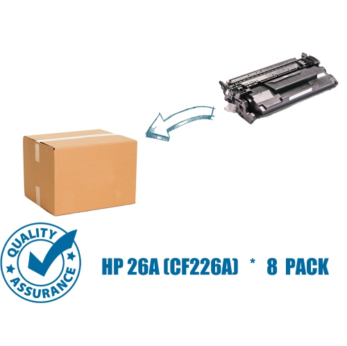PRINTER PRO  Compatible Replacement for 8 Pack HP 26A (Cf226A) Toner Cartridge for HP Printer M402 Mfp M426 In Black