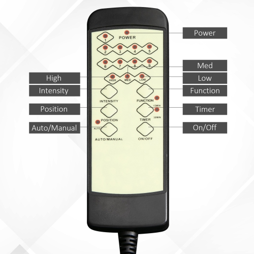 Vinsetto – Fauteuil de bureau de massage avec vibration 6 points, fauteuil de direction inclinable en lin, dossier haut, roulettes pivotantes, noir