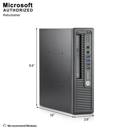 Refurbished - HP EliteDesk 800 G1 USFF, Intel Quad Core i5 4570S up to 3.6GHz, 16G DDR3, 1T SSD, WiFi, BT 4.0, W10P64 (EN/FR/ES)
