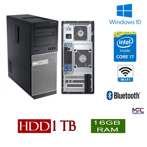 Dell Optiplex 90 70 Tower Desktop Pc Computer Intel I7 4770 16gb Ram 1tb Hdd Dvd Windows 10 Pro Wifi Refurbished Best Buy Canada