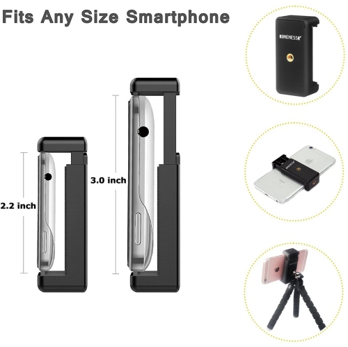 Trépied pour téléphone cellulaire, mini trépied portatif et support ajustable pour appareil photo avec télécommande Bluetooth