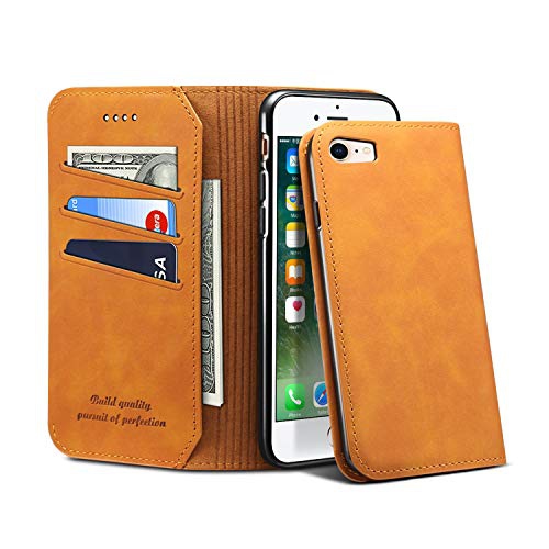 Wallet Cover Case for iPhone XR Apple,Soft Leather Folio Magnetic Closure Slim Protective Shell ...