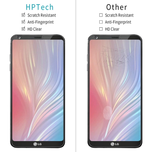 2 protecteurs d’écran en verre trempé de qualité supérieure WINGOMART pour G6 de LG