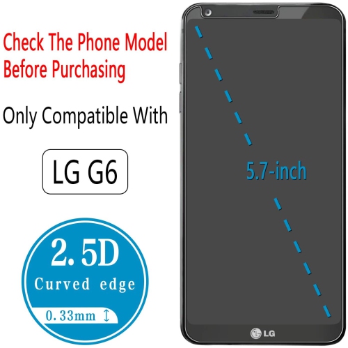 2 protecteurs d’écran en verre trempé de qualité supérieure WINGOMART pour G6 de LG