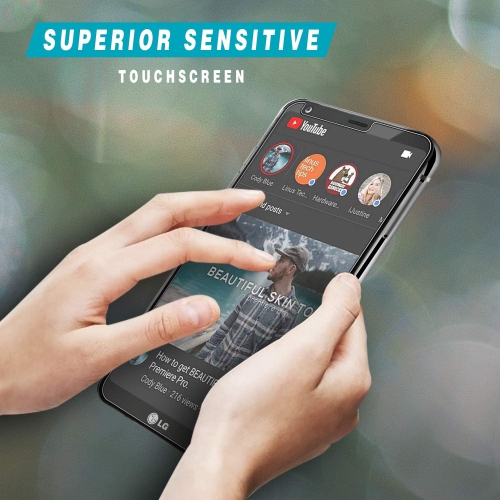 2 protecteurs d’écran en verre trempé de qualité supérieure WINGOMART pour G6 de LG