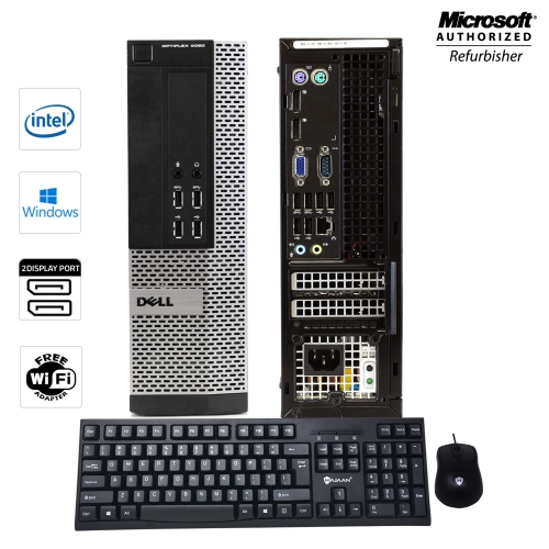 Refurbished - Dell Optiplex 9020 SFF Slim PC intel core i5 4570@3.2GHz 16GB RAM New 512GB SSD Windows 10 Professional WIFI Dual Monitor support(2015