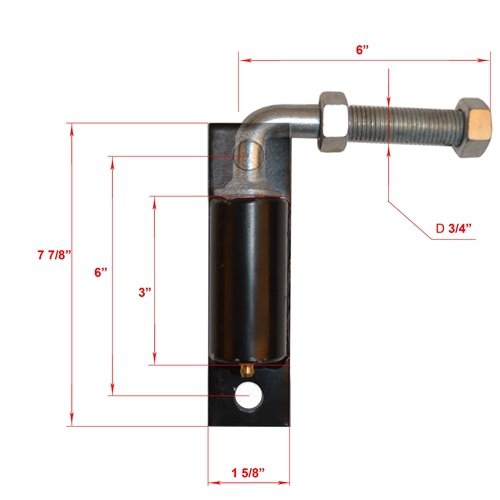 NEW ALEKO® 3/4" HEAVY DUTY HINGE J-BOLT FOR DRIVEWAY GATES IRON GATE