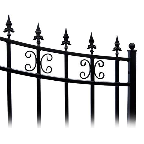 ALEKO DG18STPD St. Louis Style Iron Wrought Dual Driveway Gate 18'