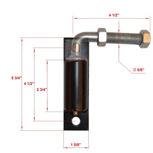 ALEKO® 5/8" HINGE J-BOLT FOR ALEKO DRIVEWAY GATES IRON GATE