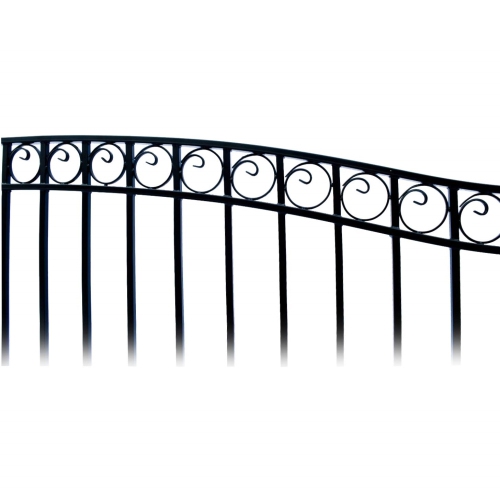 ALEKO DG12PARSSW Paris Style Iron Single Swing Driveway Gate 12'