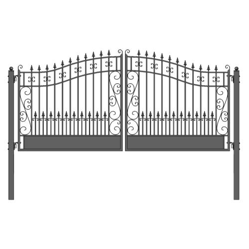 ALEKO DG12VEND Venice Style Iron Dual Swing Driveway Gate 12'