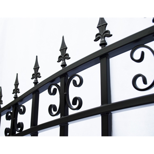 ALEKO DG12STPSSW St.Petersburg Style Single Swing Iron Driveway Gate 12'