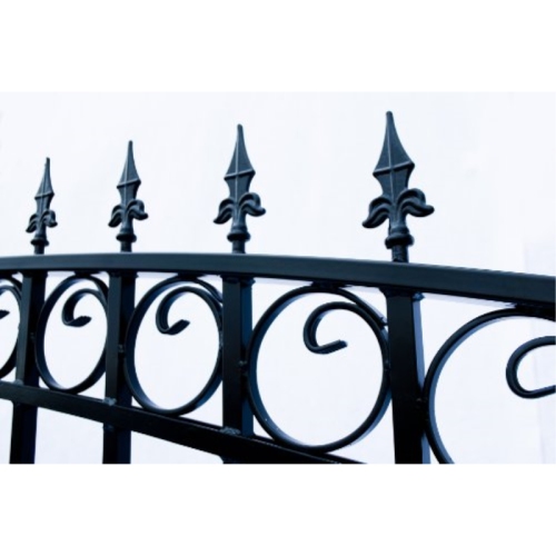 ALEKO DG12LONSSW London Style Wrought Iron Single Swing Driveway Gate 12 ft