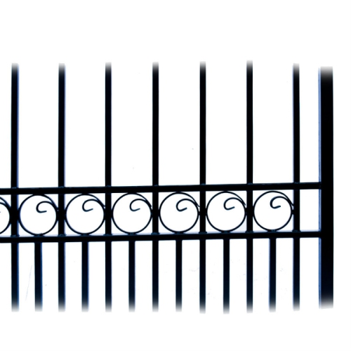 ALEKO DG12LONSSW London Style Wrought Iron Single Swing Driveway Gate 12 ft