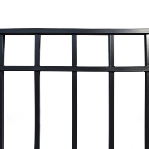 ALEKO DG12MADD Madrid Style Dual Iron Swing Driveway Gate 12 feet Black