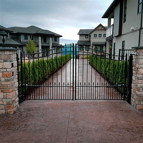 ALEKO DG18PRAD Prague Style Ornamental Iron Wrought Dual 18' Driveway Gate