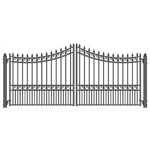 ALEKO  Dg18Mosd Moscow Style Iron Wrought Dual 18' Driveway Gates