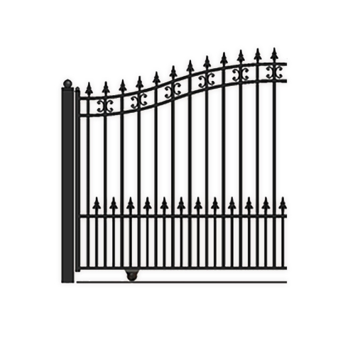 ALEKO DG18STPSSW St. Louis Style Iron Wrought Single Swing Gate 18' Driveway Gates