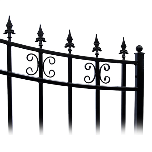 ALEKO SET12X4STPS St. Louis Iron Wrought Single Driveway Combo Gate 12' & Pedestrian Gate