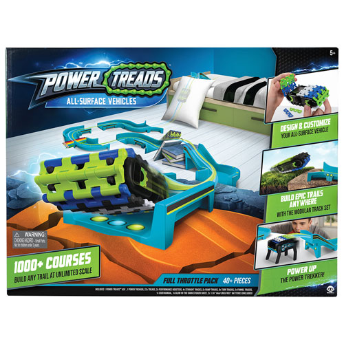 by WowWee All-Surface Toy Vehicles Power Treads 30+ Pieces Nitro Stunt Pack 