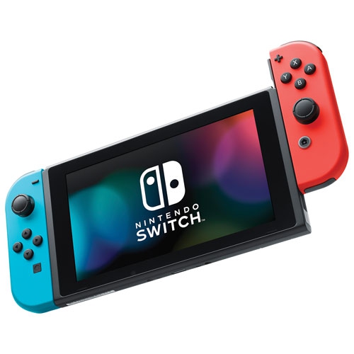 Console Nintendo Switch avec Joy-Con rouge/bleu fluo – Boîte ouverte