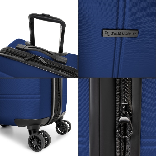 Swiss Mobility - Lax - Carry-On Hard Side Luggage - Blue