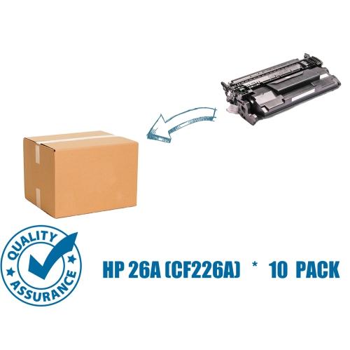 PRINTER PRO  Compatible Replacement for 10 Pack HP 26A (Cf226A) Toner Cartridge for HP Printer M402 Mfp M426 In Black