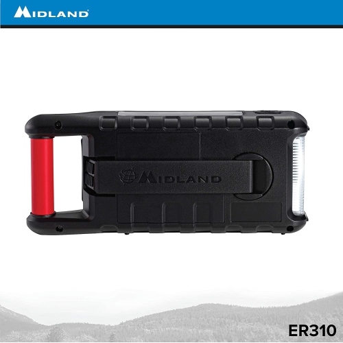 Midland ER310 Emergency Solar Hand Crank AM FM Digital Weather Radio with Cree LED Flashlight and USB Charger Output