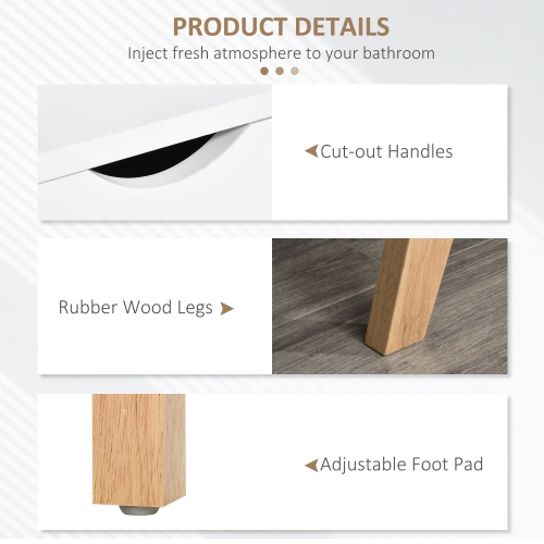 HOMCOM Modern Wooden TV Stand with 2 Storage Cabinet Stand for TV's up to 65" for Living Room Bedroom Office, Storage Entertainment Center, White