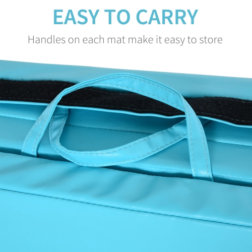 Soozier 4'x8'x2" Folding Gymnastics Tumbling Mat, Exercise Mat with Carrying Handles for Yoga, MMA, Martial Arts, Stretching, Core Workouts, Light