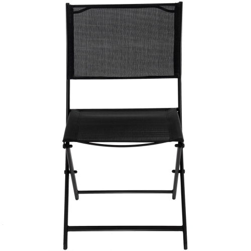 Gymax Outdoor Patio Folding Set of 4 Sling Chairs Camping Deck Garden Pool