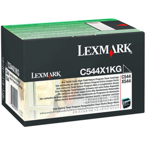Lexmark C544X1KG Black High Yield OriginalToner Cartridge. For: C544, X544, X546, X548 series