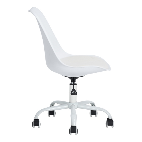 HOMY CASA White Ergonomic Office Chair Adjustable Desk Chair Swivel Office Computer Task Chair Stool Home Office Chair