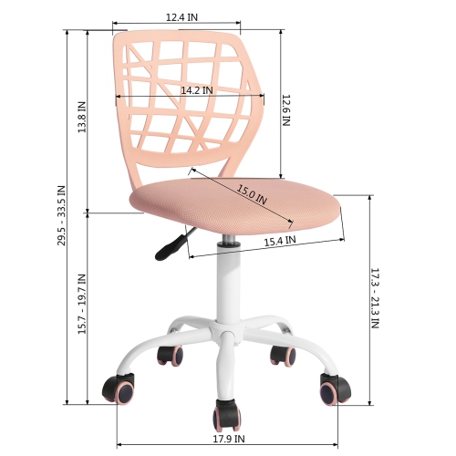 FurnitureR Task Chair Height Adjustable Swival Student Study Chair